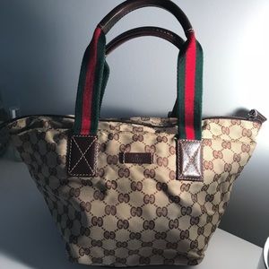 Authentic Gucci Beige Canvas tote bag
